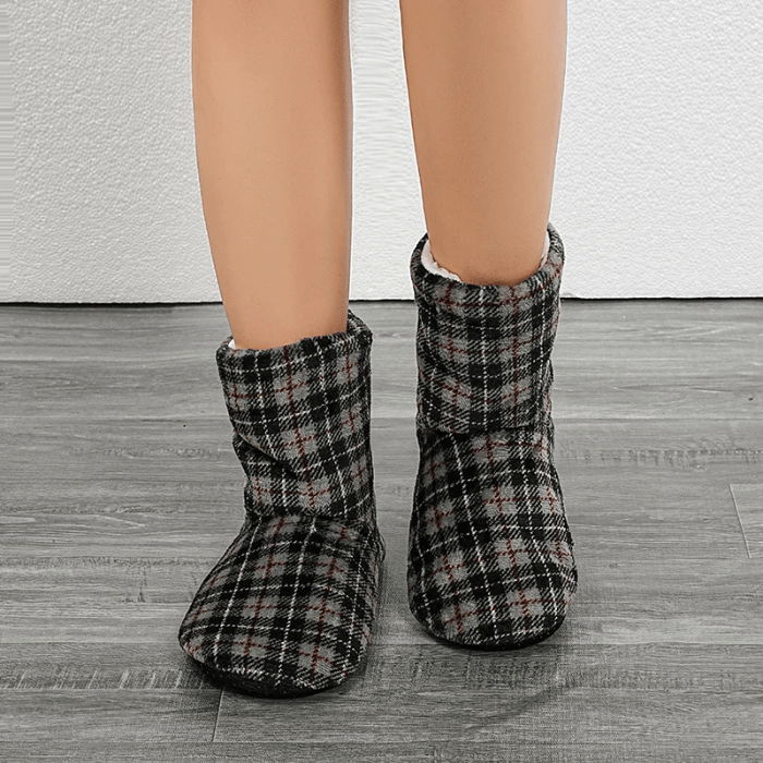 CHAUSSONS CHAUSSETTES NOÊL À CARREAUX