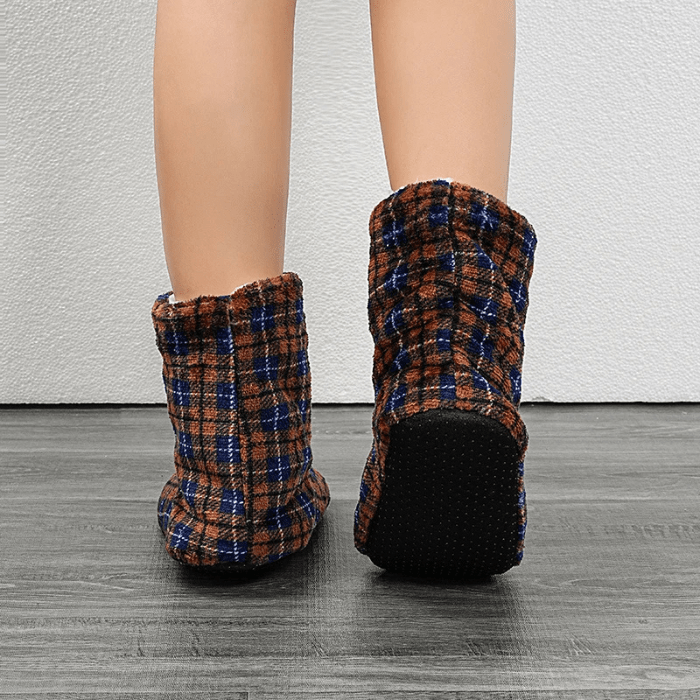 CHAUSSONS CHAUSSETTES NOÊL À CARREAUX