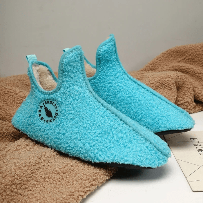 CHAUSSONS MONTANTS CHAUDS BLEU / 36-37