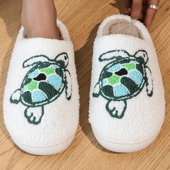 CHAUSSONS MULES CHAUDS MOTIF TORTUES