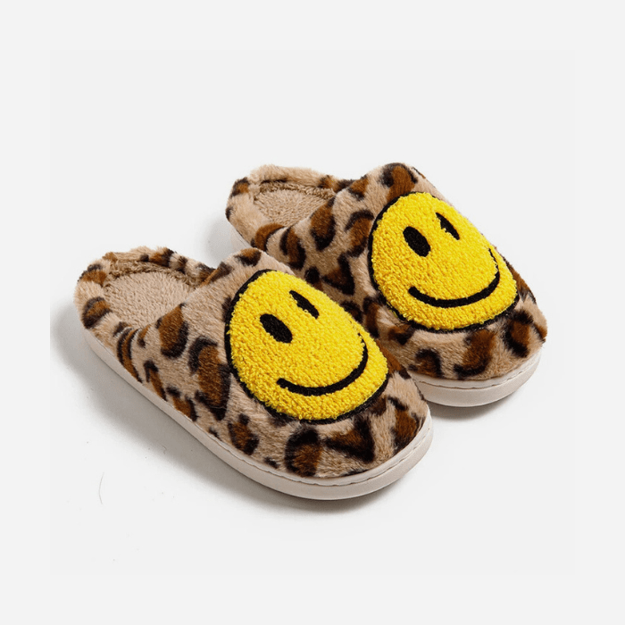 CHAUSSONS MULES CHAUDS SMILEY MARRON / 36-37