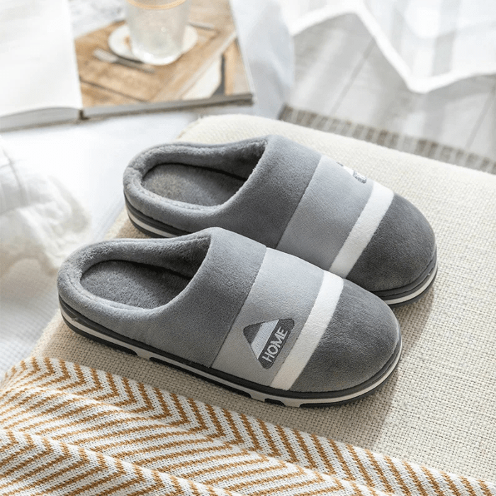 CHAUSSONS MULES FEMME CHAUDS GRIS / 40-41