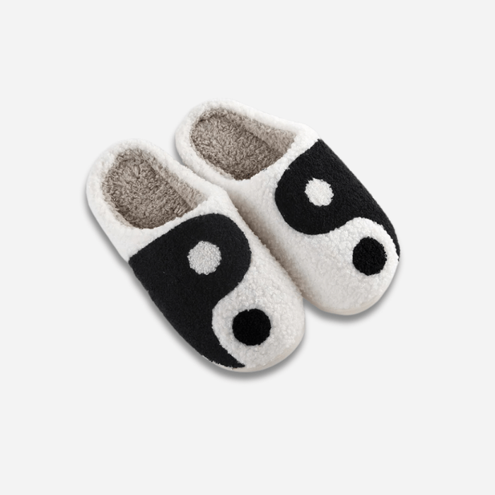 CHAUSSONS MULES FEMME CHAUDS YIN ET YANG