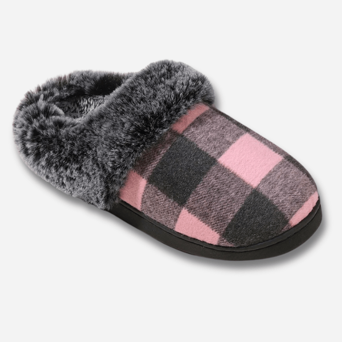 CHAUSSONS MULES FEMME FOURRÉS