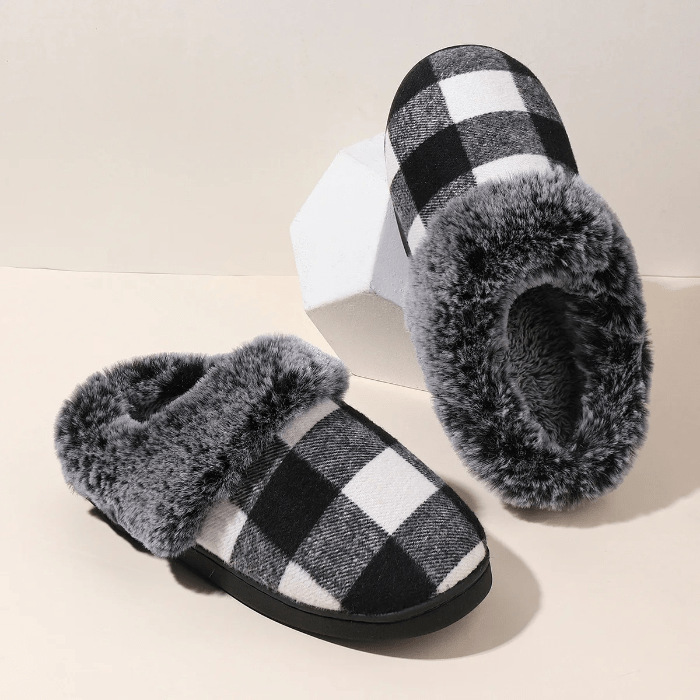 CHAUSSONS MULES FEMME FOURRÉS NOIR / 36-37