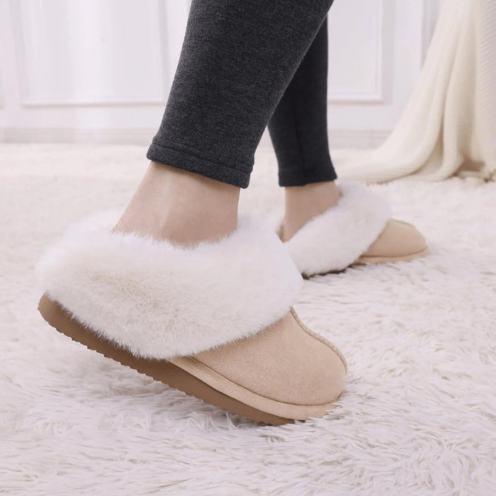 CHAUSSONS MULES FEMME FOURRURE