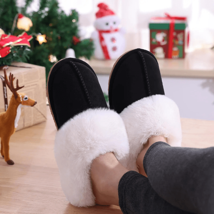 CHAUSSONS MULES FEMME FOURRURE