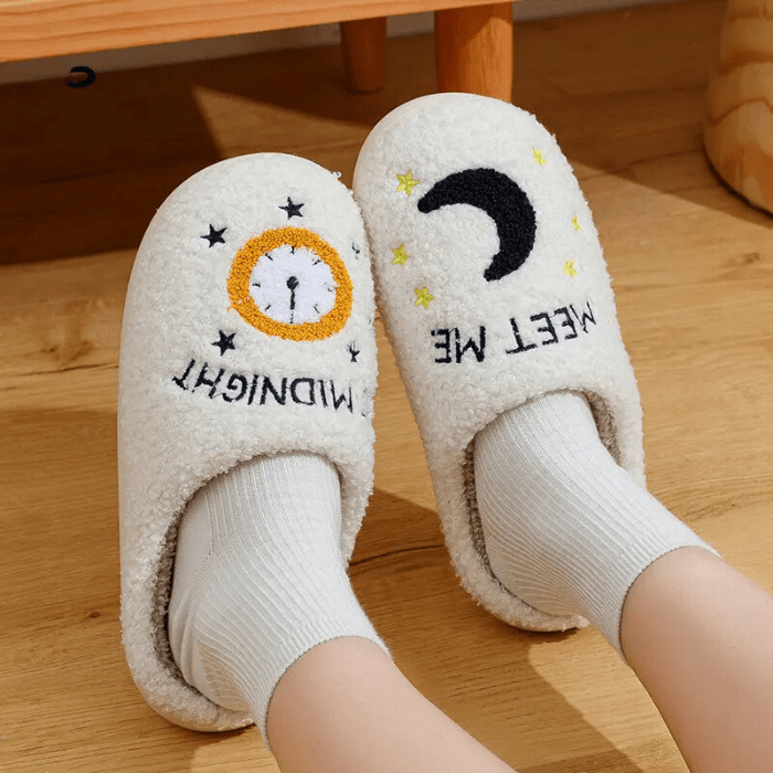 CHAUSSONS MULES FEMME LUNE HORLOGE