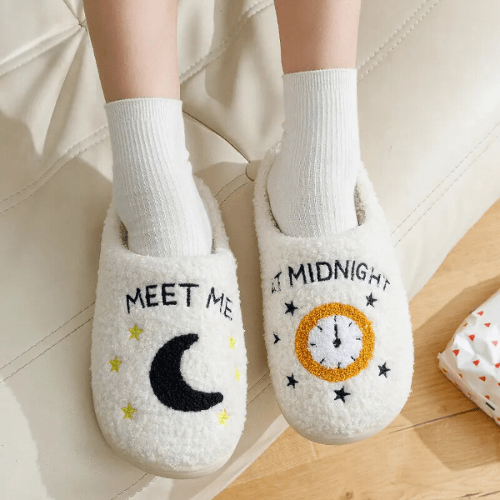 CHAUSSONS MULES FEMME LUNE HORLOGE