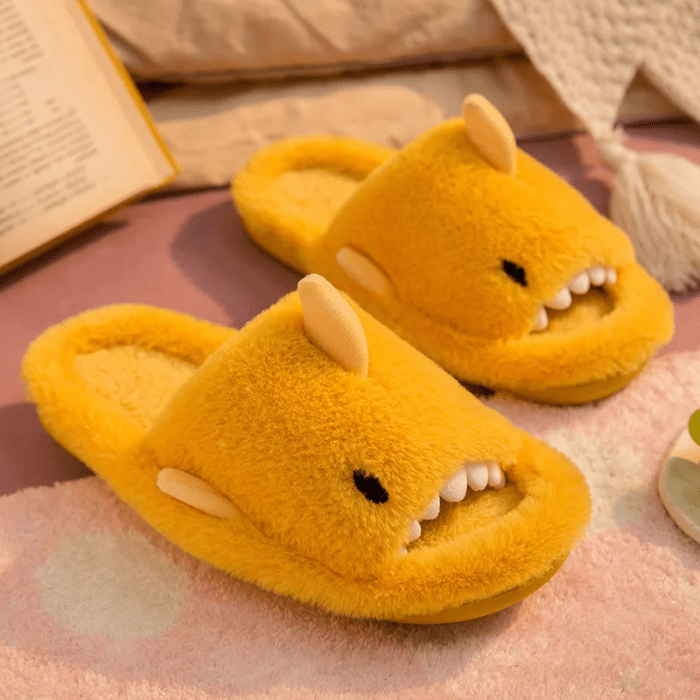 CHAUSSONS MULES RIGOLOS REQUINS JAUNE / 36-37