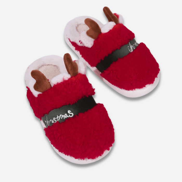 CHAUSSONS MULES ROUGE FEMME NOËL