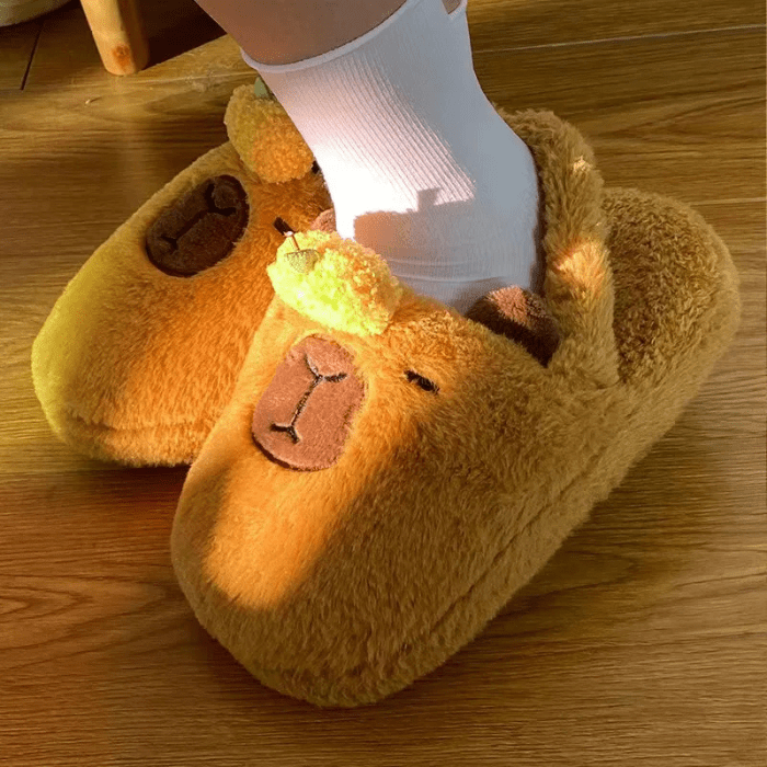 CHAUSSONS RIGOLOS ANTIDÉRAPANTS CAPYBARA