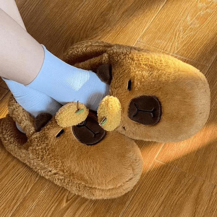 CHAUSSONS RIGOLOS ANTIDÉRAPANTS CAPYBARA