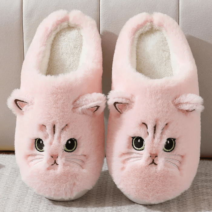 CHAUSSONS RIGOLOS CHAT BOUDEUR ROSE / 36-37