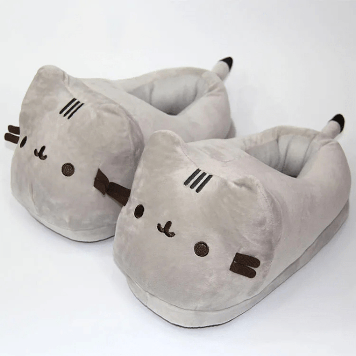 CHAUSSONS RIGOLOS CHATS GRIS / 38-43