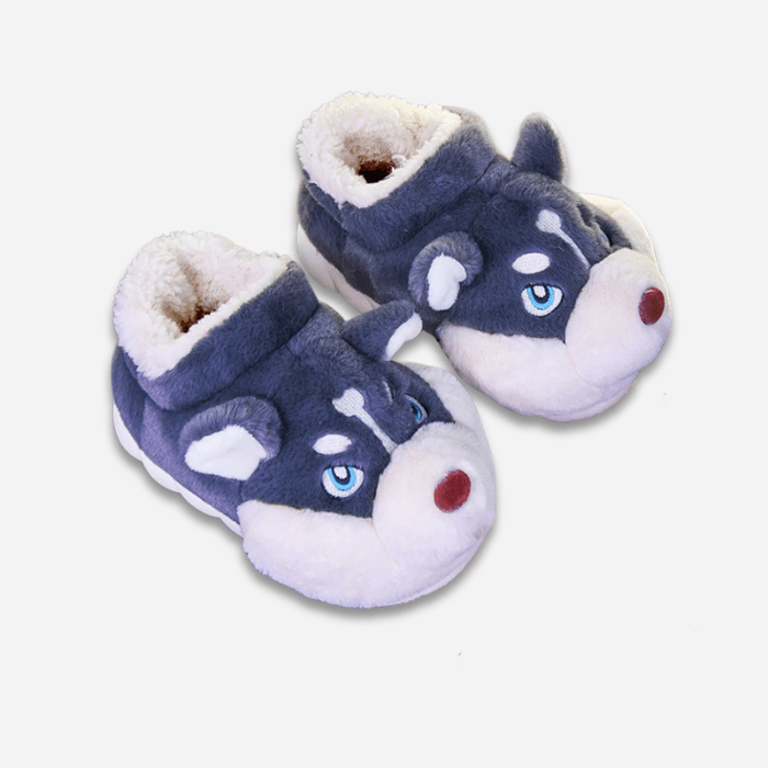 CHAUSSONS RIGOLOS CHIEN HUSKY