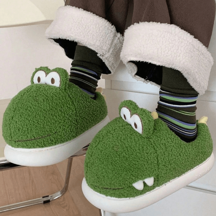 CHAUSSONS RIGOLOS FEMME DINOSAURES MIGNONS