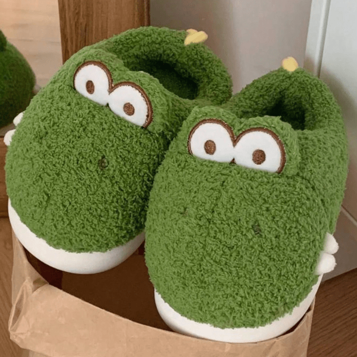 CHAUSSONS RIGOLOS FEMME DINOSAURES MIGNONS