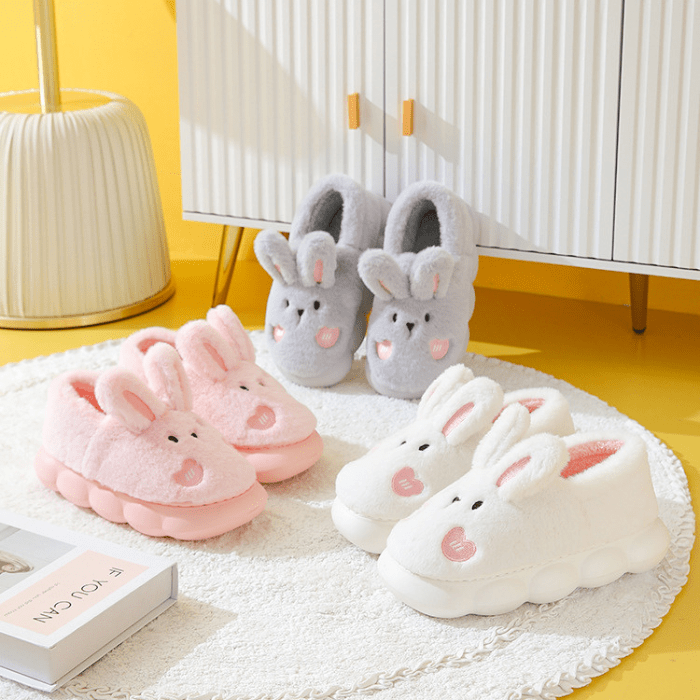 CHAUSSONS RIGOLOS FEMMES LAPINS MIGNONS