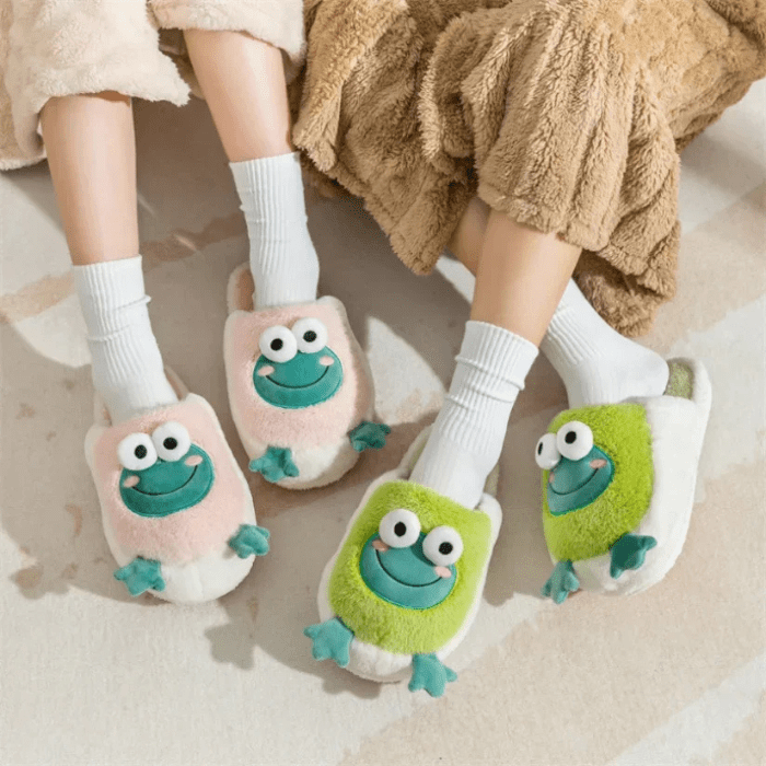 CHAUSSONS RIGOLOS GRENOUILLES SOURIANTES