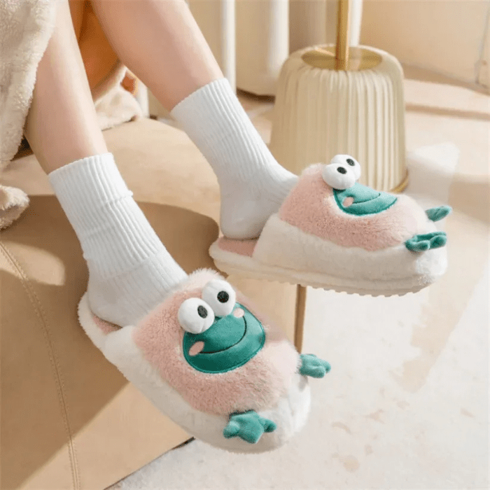 CHAUSSONS RIGOLOS GRENOUILLES SOURIANTES