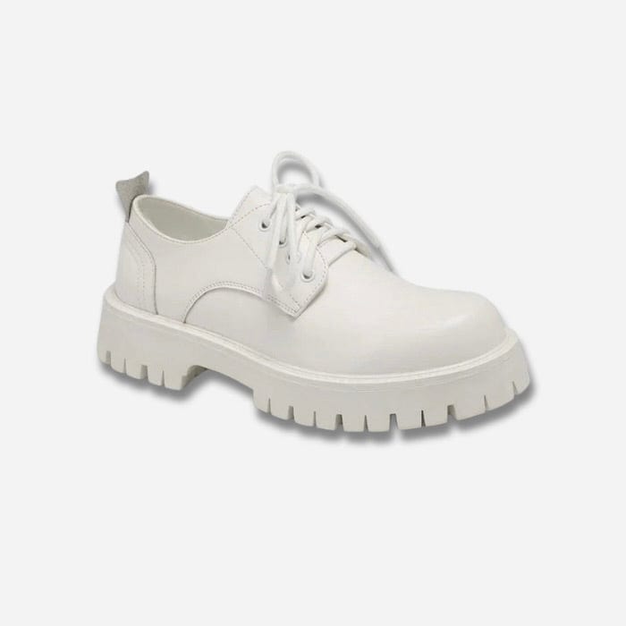 CHAUSSURE OXFORD HOMME À SEMELLES ÉPAISSES BLANC / 38