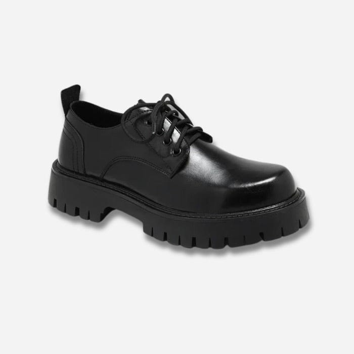 CHAUSSURE OXFORD HOMME À SEMELLES ÉPAISSES NOIR / 38