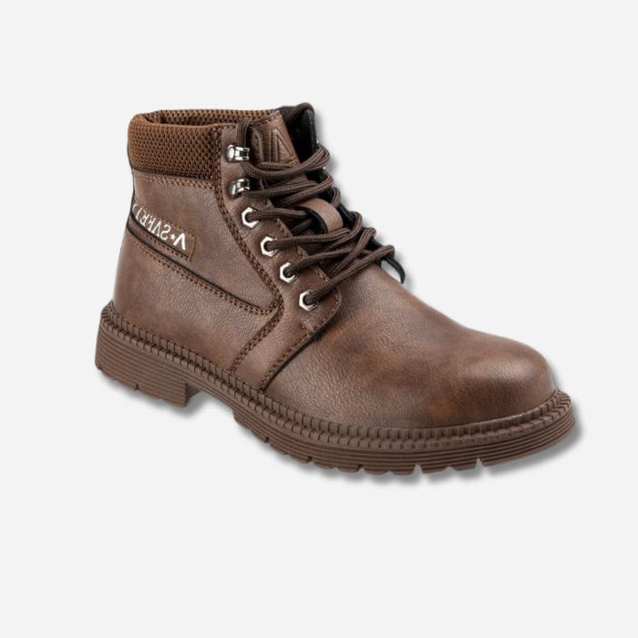 CHAUSSURES DE SÉCURITÉ CHANTIER HOMME À LACETS MARRON / 36