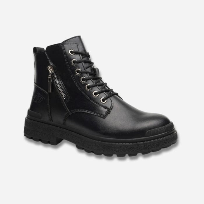 CHAUSSURES DE SÉCURITÉ CHANTIER HOMME EN CUIR NOIR / 38