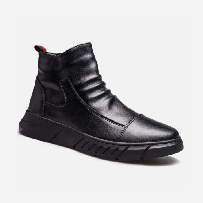 CHAUSSURES DE SÉCURITÉ HOMME HABILLÉES EN CUIR NOIR / 38