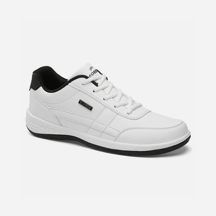 CHAUSSURES DE SPORT RUNNING HOMME EN CUIR BLANC / 39