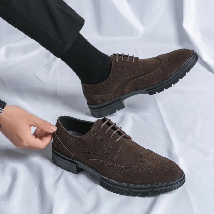 CHAUSSURES DERBY HOMME EN DAIM