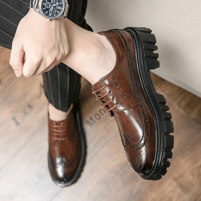 CHAUSSURES OXFORD HOMME À SEMELLES ÉPAISSES