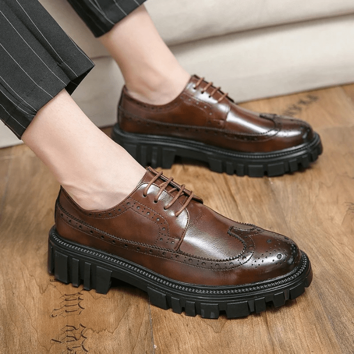 CHAUSSURES OXFORD HOMME À SEMELLES ÉPAISSES