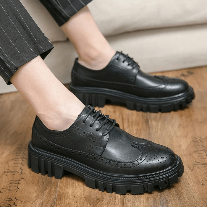 CHAUSSURES OXFORD HOMME À SEMELLES ÉPAISSES