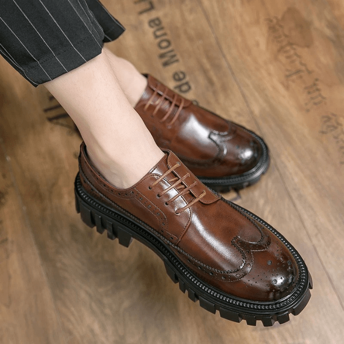 CHAUSSURES OXFORD HOMME À SEMELLES ÉPAISSES