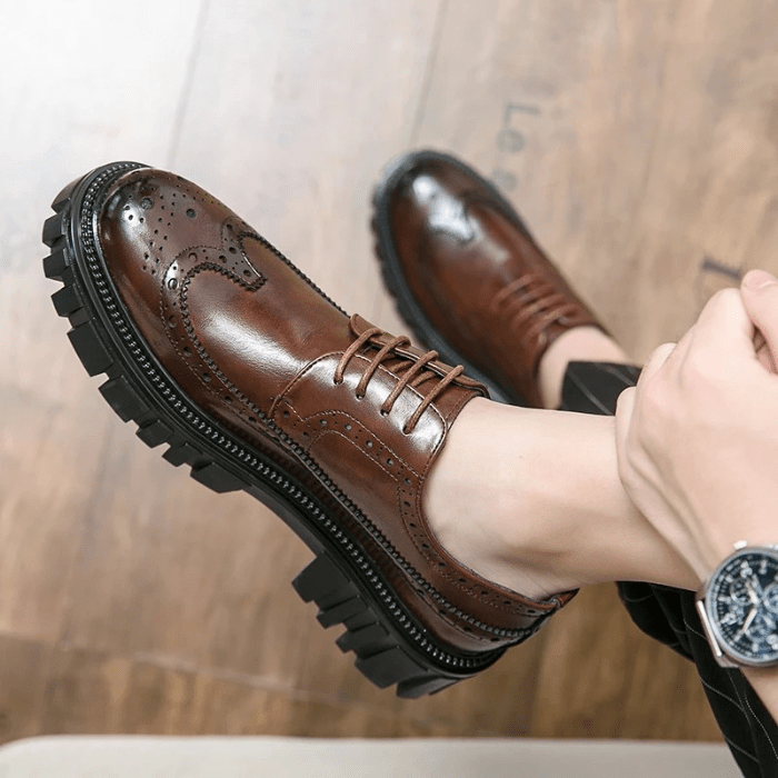 CHAUSSURES OXFORD HOMME À SEMELLES ÉPAISSES