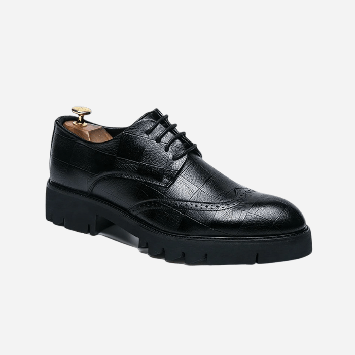 CHAUSSURES OXFORD HOMME CUIR NOIR / 37