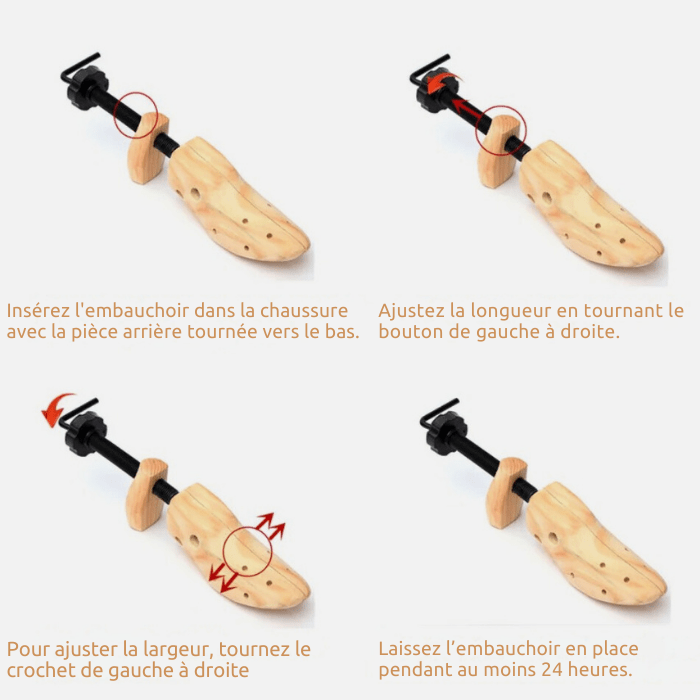 EMBAUCHOIRS À CHAUSSURES EN BOIS