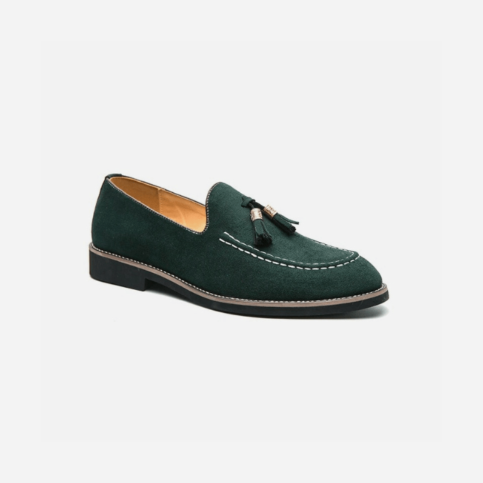 MOCASSINS À GLANDS HOMME VERT / 38