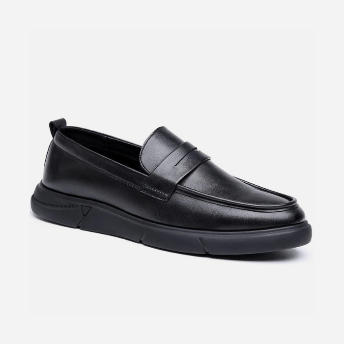 MOCASSINS CUIR NOIRS HOMME NOIR / 38