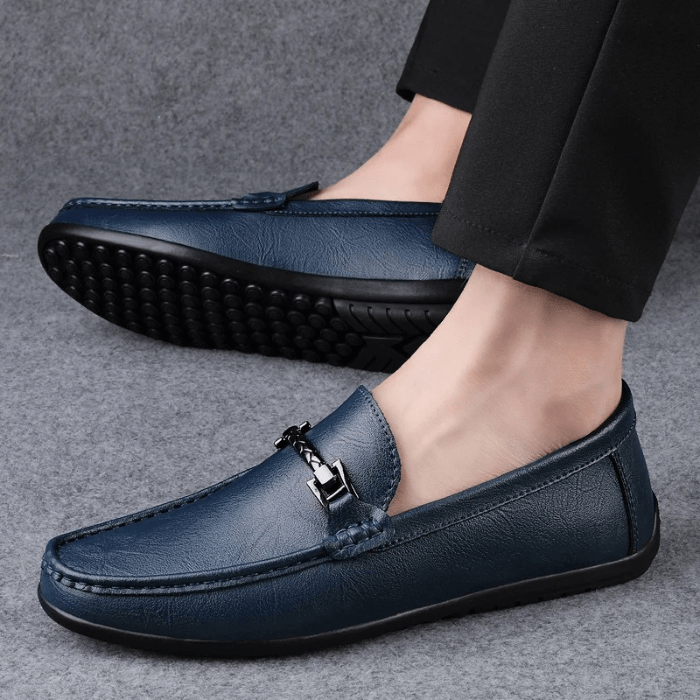 MOCASSINS EN CUIR HOMME AVEC DÉCOR