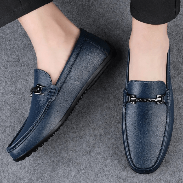 MOCASSINS EN CUIR HOMME AVEC DÉCOR