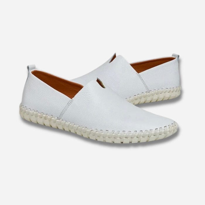 MOCASSINS EN CUIR HOMME BLANC / 38