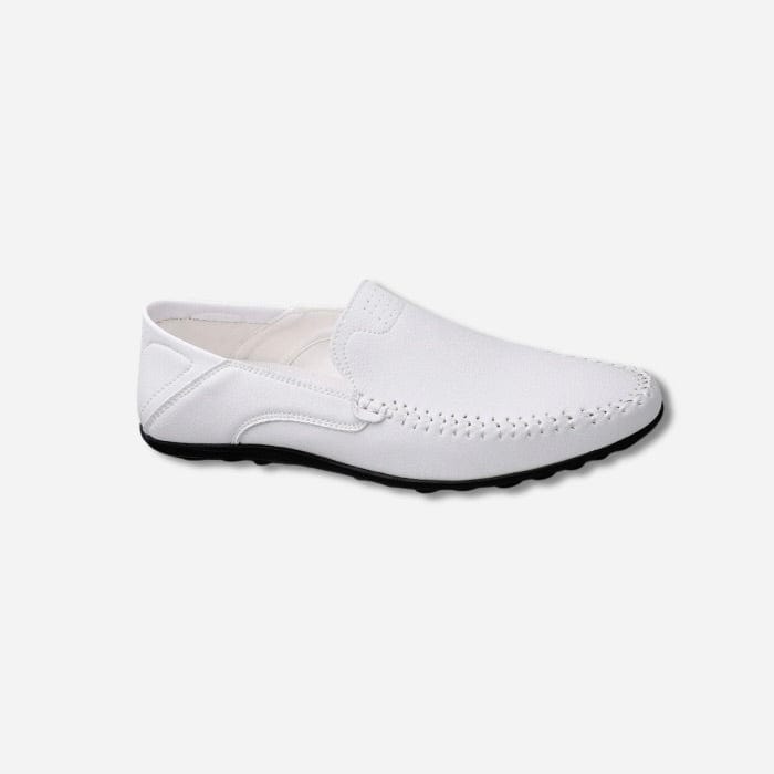 MOCASSINS EN CUIR HOMME BLANC / 38