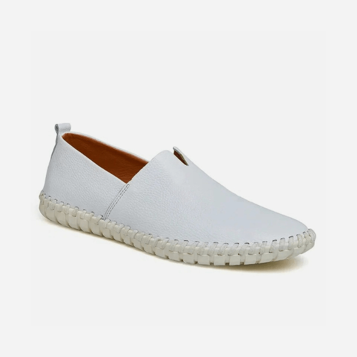 MOCASSINS EN CUIR HOMME BLANC / 38