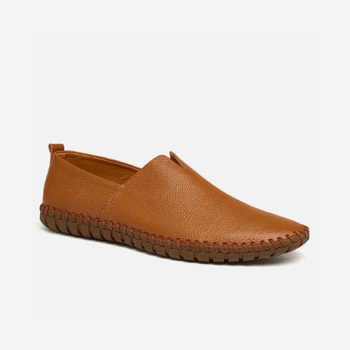 MOCASSINS EN CUIR HOMME MARRON / 38