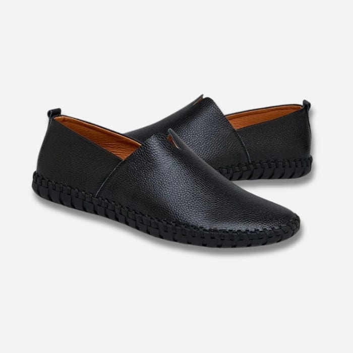 MOCASSINS EN CUIR HOMME NOIR / 38