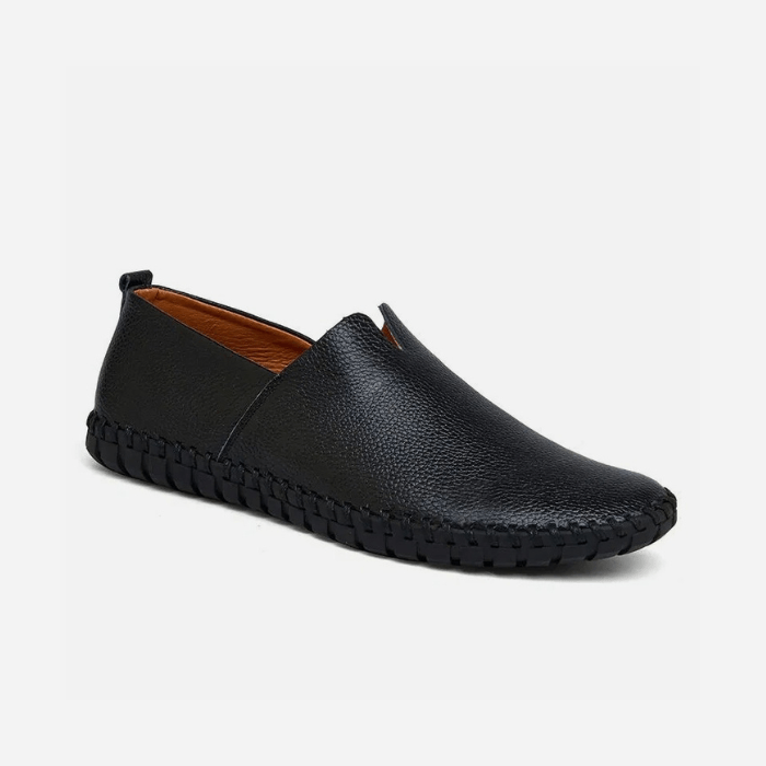 MOCASSINS EN CUIR HOMME NOIR / 38