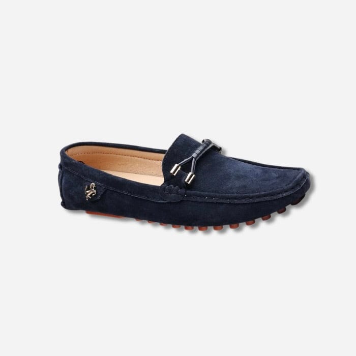 MOCASSINS EN DAIM HOMME À LACETS BLEU / 37